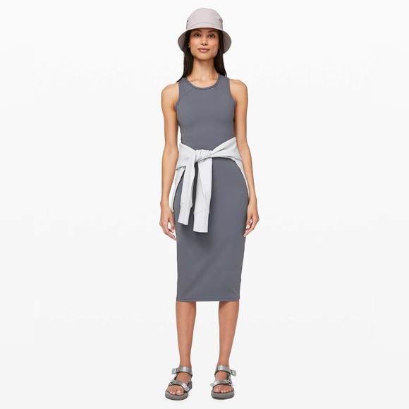lululemon athletica Gray Midi Dress - Picture 1 of 5